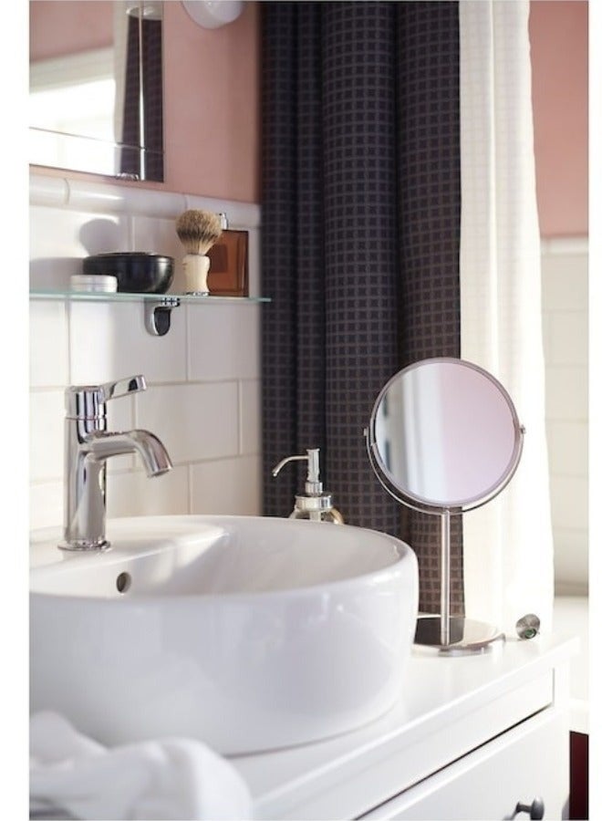 أيكيا مرآة مزدوجة الجوانب قابلة للدوران 360 درجة - انعكاس واضح ومكبر، تصميم أنيق من الفولاذ المقاوم للصدأ للاستخدام المنزلي - Image 3